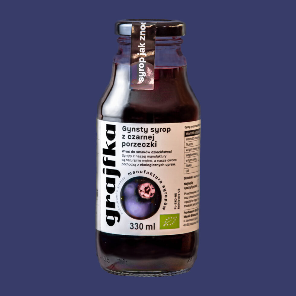 Gynsty syrop z czarnej porzeczki 330 ml BIO/EKO