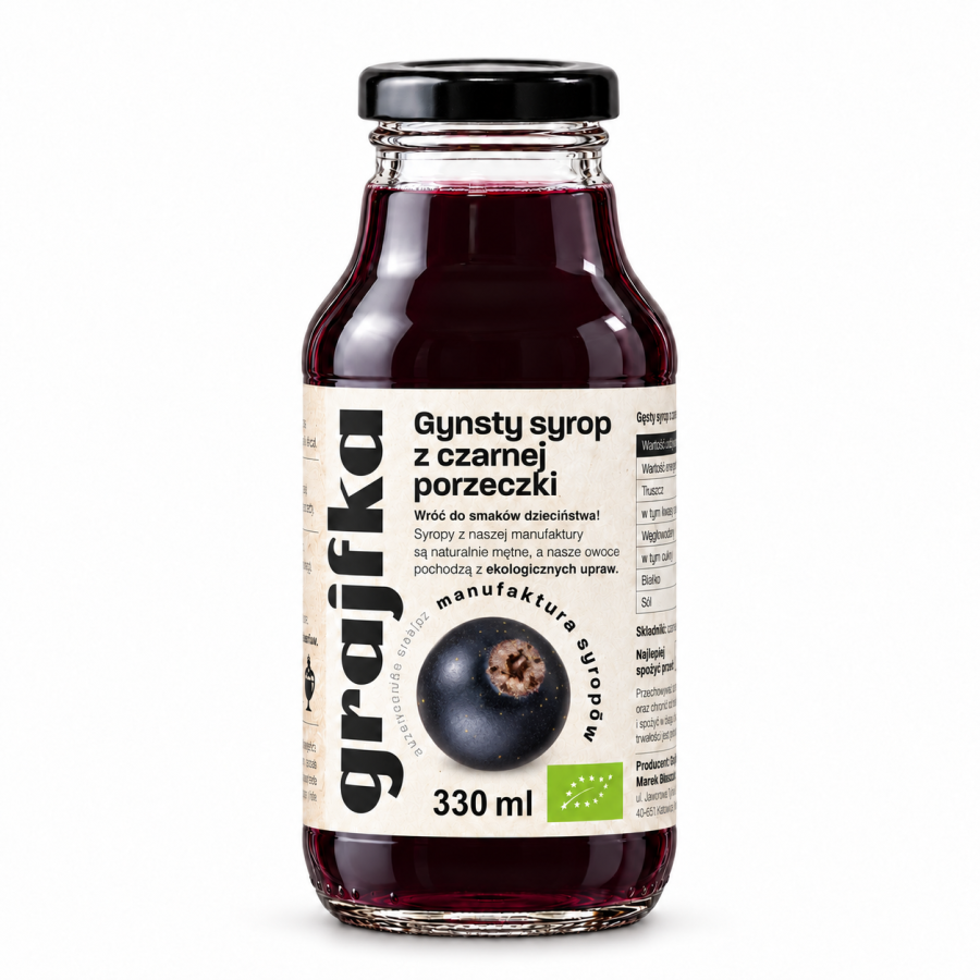 Syrop z Czarnej Porzeczki 330 ml BIO/EKO