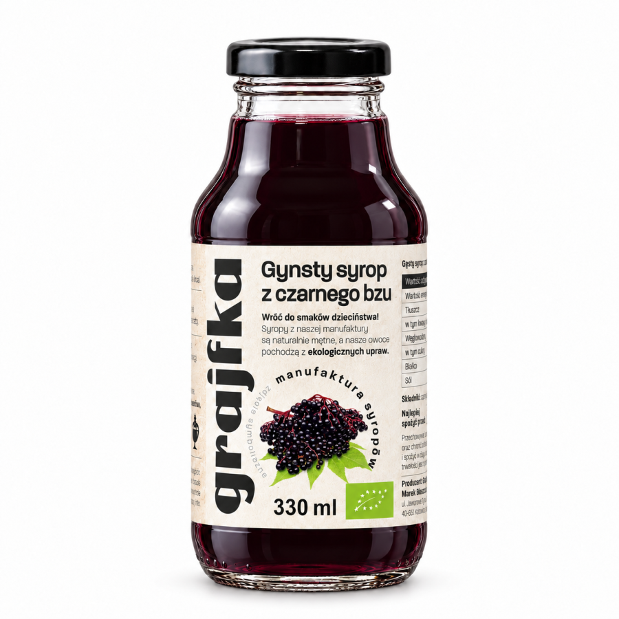 Syrop z Czarnego Bzu 330 ml BIO/EKO