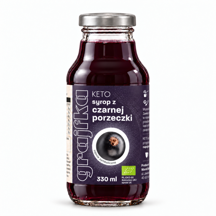 KETO Syrop z czarnej porzeczki BIO/EKO 330 ml