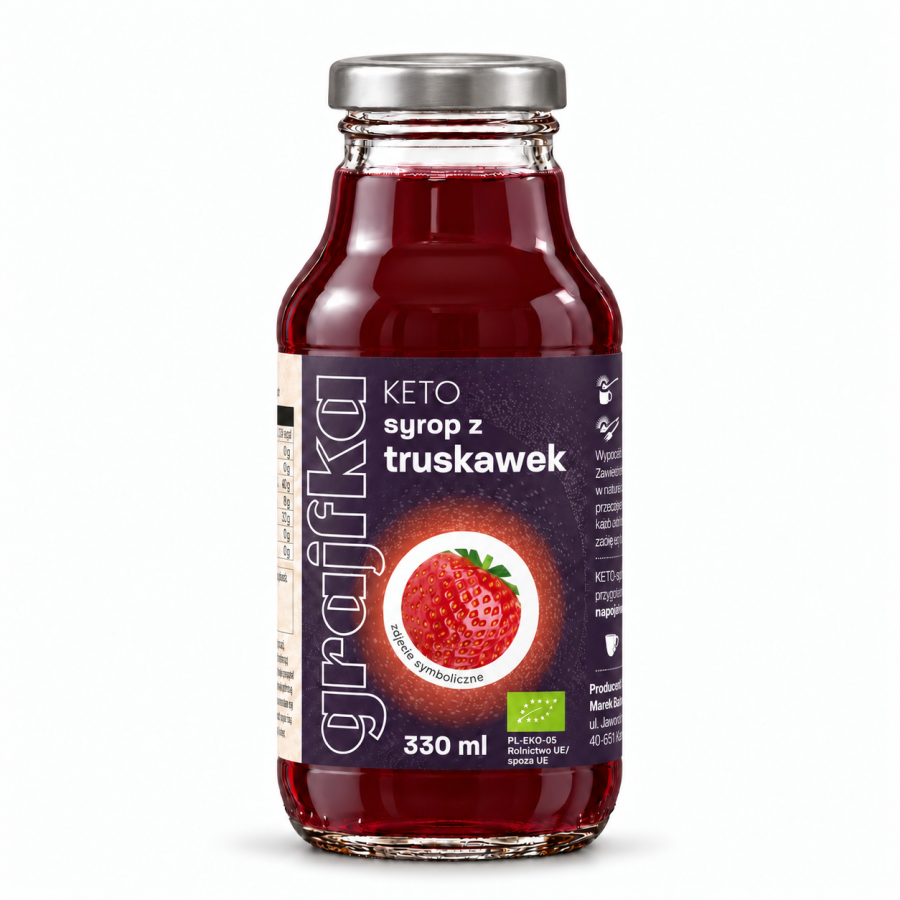 KETO Syrop z truskawek BIO/EKO 330 ml