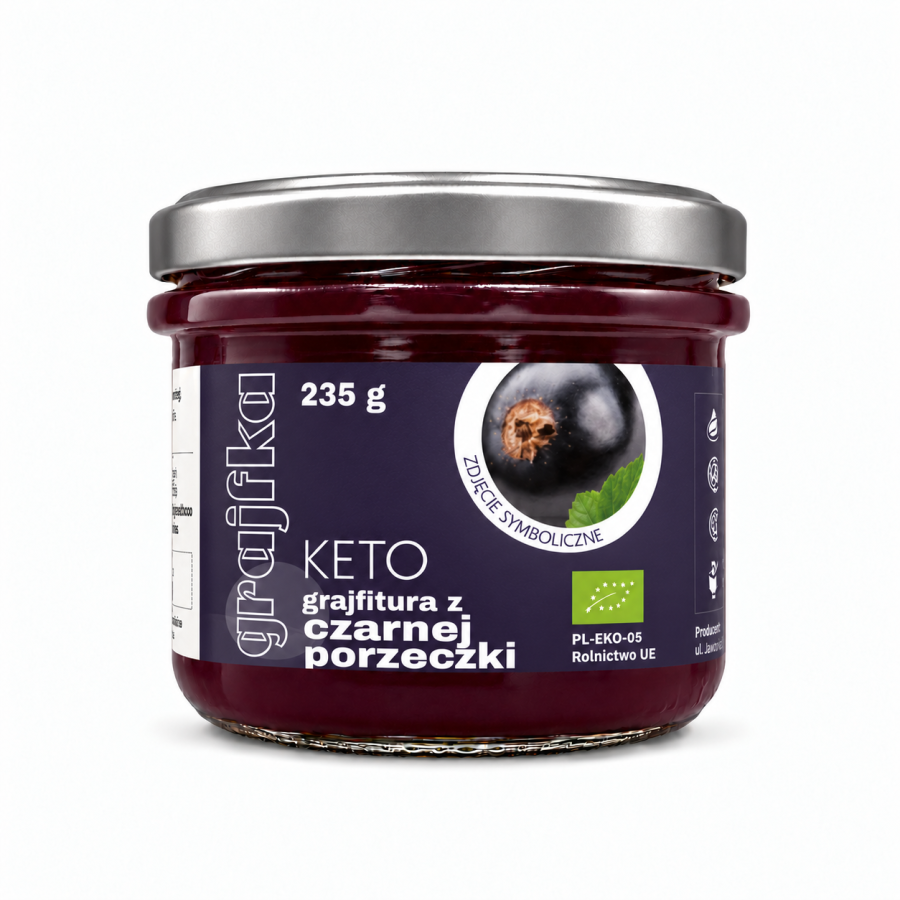 KETO Grajfitura z czarnej porzeczki BIO/EKO 235 g